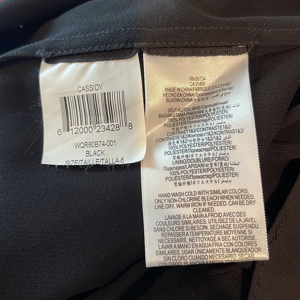 BCBG Max Azria SEXY black chiffon dress with lace - Picture 5 of 8